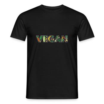 Vegan - Männer T-Shirt - Schwarz - Vorne - AI Model Male 178 light (178cm)