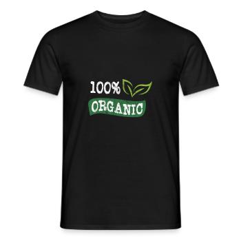 Go 100% Organic & Organic Vegan Vegetarian Vegan - Men's T-Shirt - black - Front - AI Model Male 178 light (178cm)
