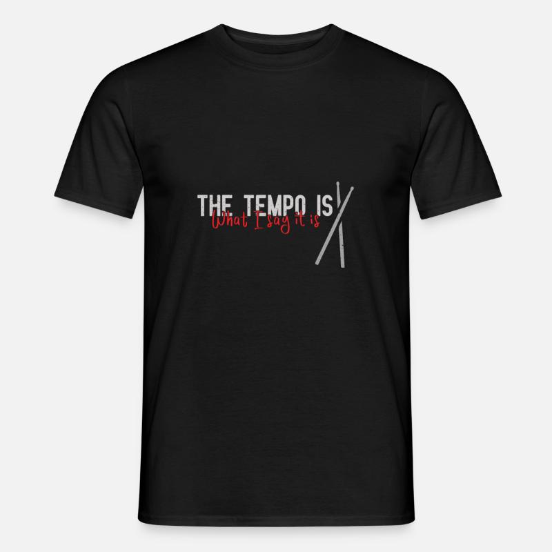 Drummer Schlagzeuger - Männer T-Shirt - Schwarz