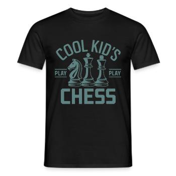 Chess Lover Chess Player Geschenk Schach Sport - Männer T-Shirt - Schwarz - Vorne - AI Model Male 178 light (178cm)