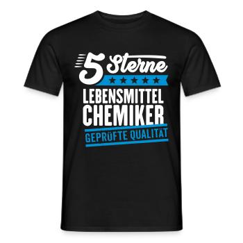 5Sterne Lebensmittelchemiker - Männer T-Shirt - Schwarz - Vorne - AI Model Male 178 light (178cm)