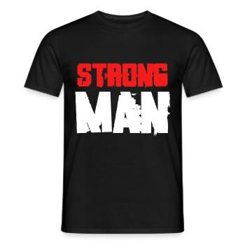 Strong Man Power Lifting Fitness Geschenke - Männer T-Shirt - Schwarz - Vorne - AI Model Male 178 light (178cm)