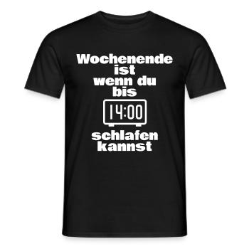 Wochenende - Männer T-Shirt - Schwarz - Vorne - AI Model Male 178 light (178cm)