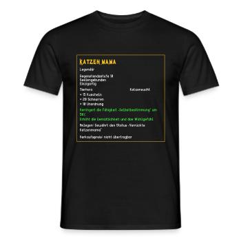Legendäre Katzenmama Legendär Katzen Tiere Cat - Männer T-Shirt - Schwarz - Vorne - AI Model Male 178 light (178cm)