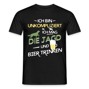 Chasse et consommation de bière - T-shirt homme - noir - Devant - AI Model Male 178 light (178cm)