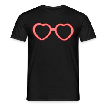 Chers lunettes - T-shirt homme - noir - Devant - AI Model Male 178 light (178cm)
