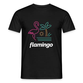 flamingo - Männer T-Shirt - Schwarz - Vorne - AI Model Male 178 light (178cm)
