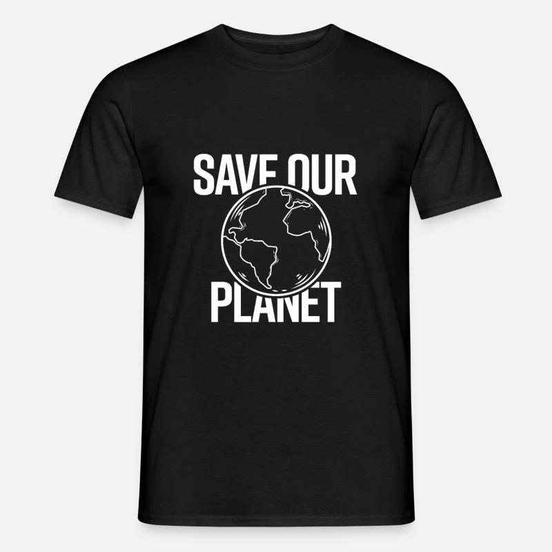 save our planet - Männer T-Shirt - Schwarz