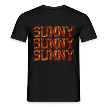 sunny sunny sunny - Männer T-Shirt - Schwarz - Vorne - AI Model Male 178 light (178cm)