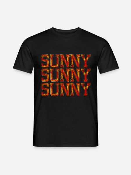 sunny sunny sunny - Männer T-Shirt - Schwarz