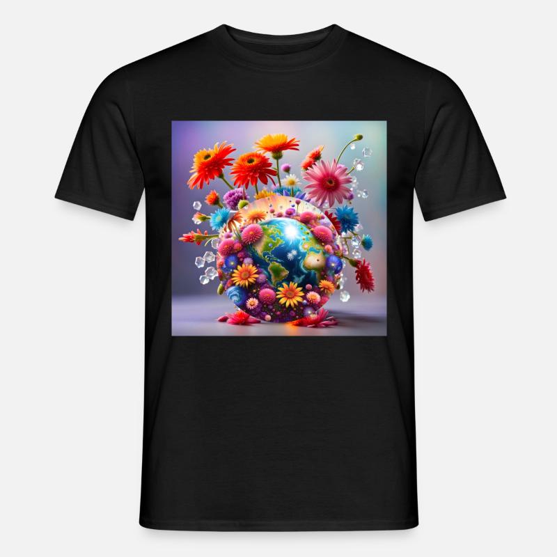 Planet Erde - Männer T-Shirt - Schwarz