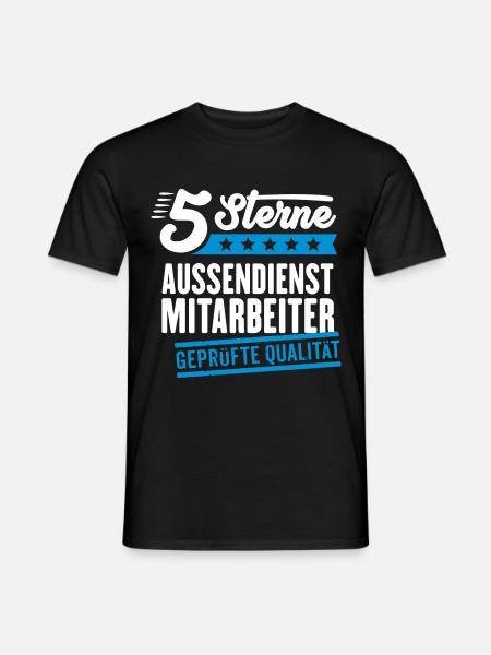 5Sterne Aussendienstmitarbeiter - Männer T-Shirt - Schwarz
