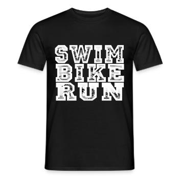 Triathlon,Natation,Cyclisme,Courir à Hawaii - T-shirt homme - noir - Devant - AI Model Male 178 light (178cm)