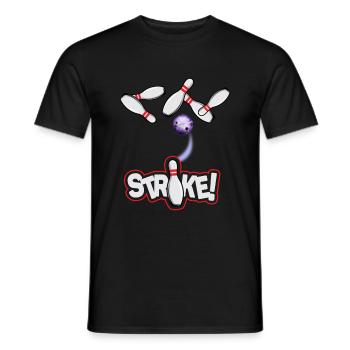 Bowling Strike - Men's T-Shirt - black - Front - AI Model Male 178 light (178cm)
