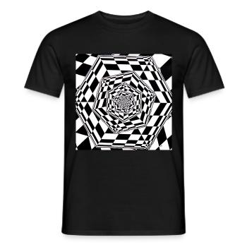 returning cube - Men's T-Shirt - black - Front - AI Model Male 178 light (178cm)