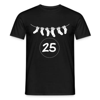 Vieille chaussette de chaussette 25 - T-shirt homme - noir - Devant - AI Model Male 178 light (178cm)