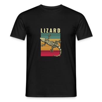 lézard - T-shirt homme - noir - Devant - AI Model Male 178 light (178cm)
