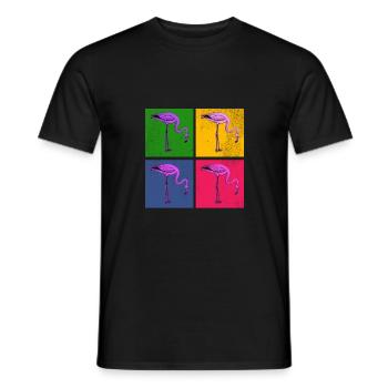 Flamingo - Männer T-Shirt - Schwarz - Vorne - AI Model Male 178 light (178cm)