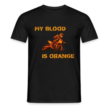 My Blood is Orange - Männer T-Shirt - Schwarz - Vorne - AI Model Male 178 light (178cm)