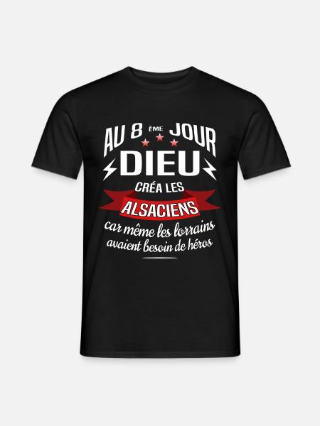 ALSACIENS Alsace - T-shirt homme - noir