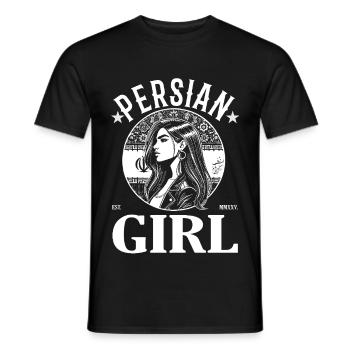 Persian Girl Design – Stolz, Schönheit & Kultur - Männer T-Shirt - Schwarz - Vorne - AI Model Male 178 light (178cm)