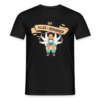 Echte Heimwerker können alles - tolles Geschenk - Männer T-Shirt - Schwarz - Vorne - AI Model Male 178 light (178cm)