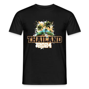 Thailand 2024 Travel Holidays - Men's T-Shirt - black - Front - AI Model Male 178 light (178cm)