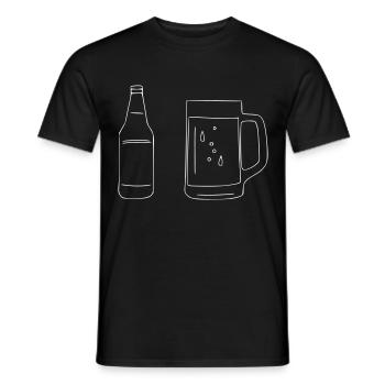 Beer Drawing Party Celebrate White - Men's T-Shirt - black - Front - AI Model Male 178 light (178cm)