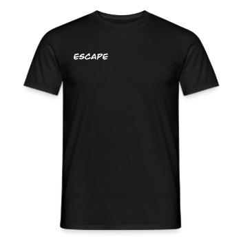 Logo Escape en blanc - T-shirt homme - noir - Devant - AI Model Male 178 light (178cm)