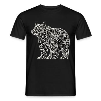 Polygone d’ours - T-shirt homme - noir - Devant - AI Model Male 178 light (178cm)