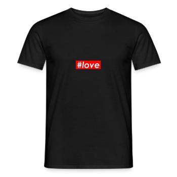Love love hashtag - Men's T-Shirt - black - Front - AI Model Male 178 light (178cm)