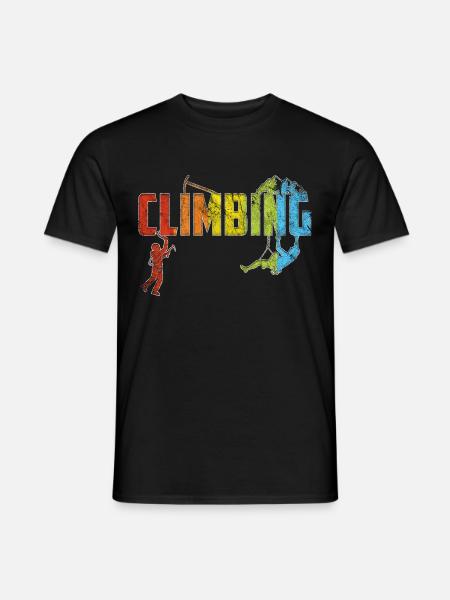 Escalade en plein air cadeau rétro Vintage escalade - T-shirt homme - noir