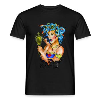 Medusa - Männer T-Shirt - Schwarz - Vorne - AI Model Male 178 light (178cm)