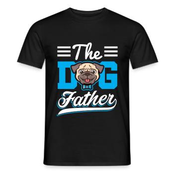 The Dog Father with Cute Dog Head - Men's T-Shirt - black - Front - AI Model Male 178 light (178cm)