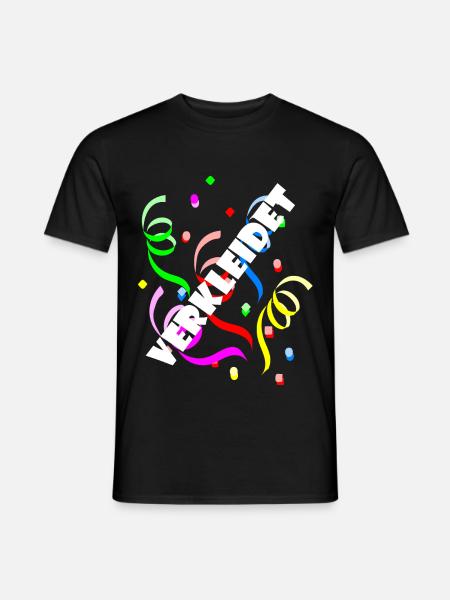 verkleidet Luftschlange Karneval Norddeutsch - Männer T-Shirt - Schwarz