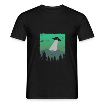 Ufo - Männer T-Shirt - Schwarz - Vorne - AI Model Male 178 light (178cm)