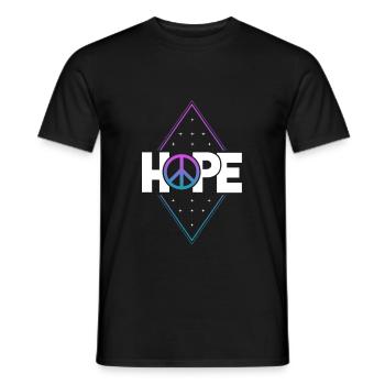 Hope - Men's T-Shirt - black - Front - AI Model Male 178 light (178cm)