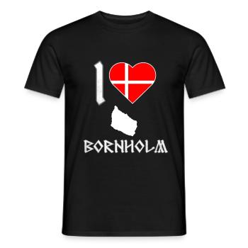 Bornholm Danemark - T-shirt homme - noir - Devant - AI Model Male 178 light (178cm)