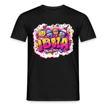 Visite de l’équipage d’Ibiza Party - T-shirt homme - noir - Devant - AI Model Male 178 light (178cm)