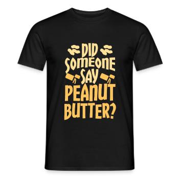 Cadeau drôle de beurre d'arachide j'entends - T-shirt homme - noir - Devant - AI Model Male 178 light (178cm)
