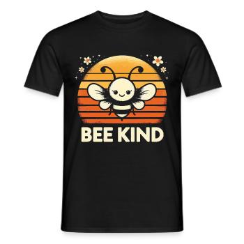Bee Kind Biene - Männer T-Shirt - Schwarz - Vorne - AI Model Male 178 light (178cm)