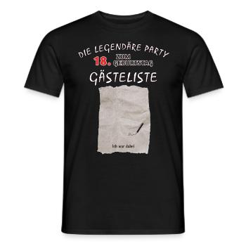 18 Geburtstag - Männer T-Shirt - Schwarz - Vorne - AI Model Male 178 light (178cm)