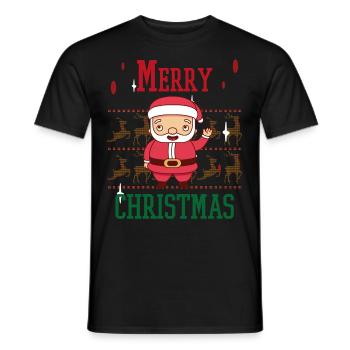 Joyeux Noël Familles Freiertage Logo - T-shirt homme - noir - Devant - AI Model Male 178 light (178cm)