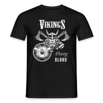 Vikings sang fort Valhalla Viking Guerrier - T-shirt homme - noir - Devant - AI Model Male 178 light (178cm)