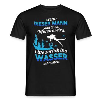 Taucher Scuba tauchen Apnoe freitauchen Tauch Meer - Männer T-Shirt - Schwarz - Vorne - AI Model Male 178 light (178cm)