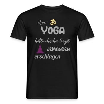 Yoga Meditation Namaste Om Chakra Yoga Spruch - Männer T-Shirt - Schwarz - Vorne - AI Model Male 178 light (178cm)