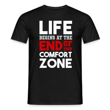 Comfort Zone Training Workout Gym Sport Motivation - T-shirt homme - noir - Devant - AI Model Male 178 light (178cm)