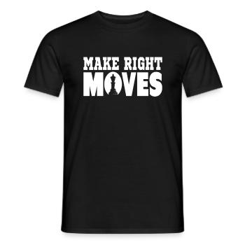 Chess Move Chess Game Chess Board Gift - Men's T-Shirt - black - Front - AI Model Male 178 light (178cm)
