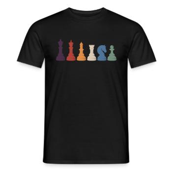 Pièces d’échecs vintage Joueur d’échecs Matt - T-shirt homme - noir - Devant - AI Model Male 178 light (178cm)