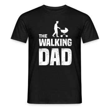 The walking Dad Dad Father Stroller Funny - Men's T-Shirt - black - Front - AI Model Male 178 light (178cm)